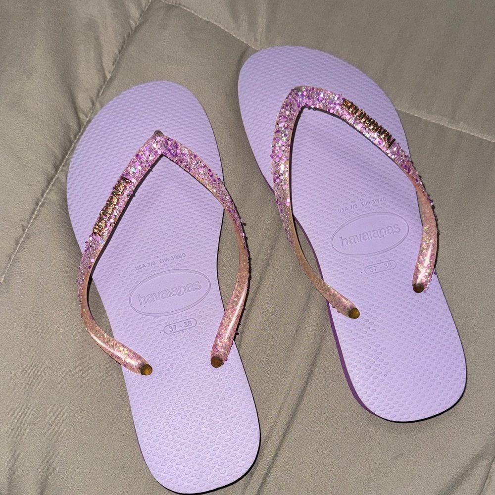 Havaianas Women's Sparkle Sandals - Pink and Lavender